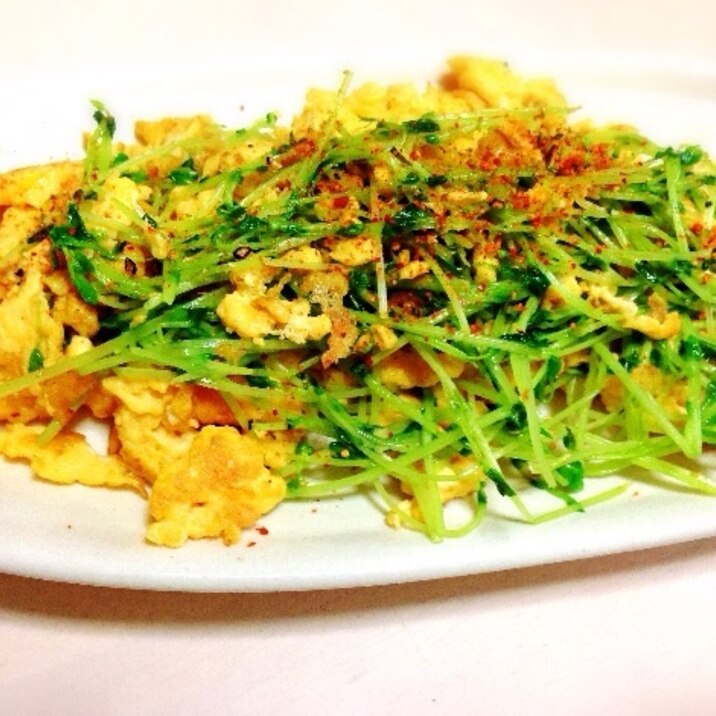 栄養満点豆苗と卵のあっさり炒め レシピ 作り方 By わたうさぎ5431 楽天レシピ